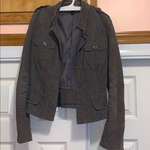 Grey corduroy blazer jacket